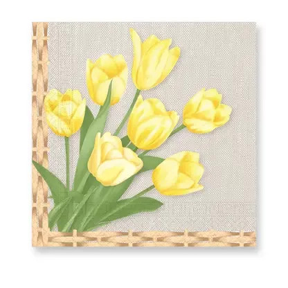 Húsvét Tulips szalvéta 20 db os 33x33 cm mesebazis hu