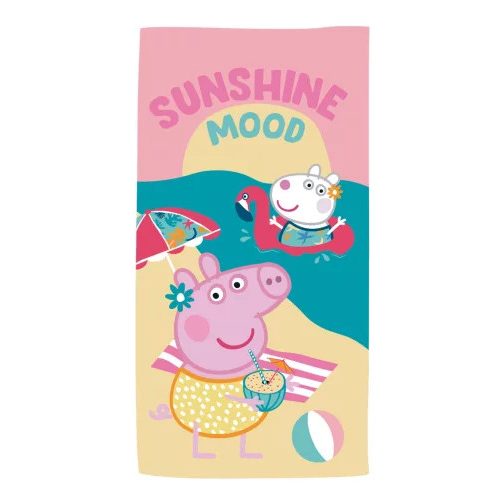 Peppa malac Sunshine fürdőlepedő, strand törölköző 70x140cm (Fast Dry)