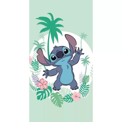 Disney Lilo és Stitch, A csillagkutya Green fürdőlepedő, strand törölköző 70x140cm 