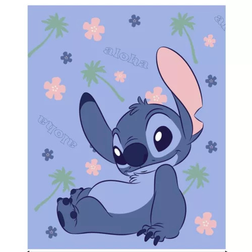 Disney Lilo és Stitch, A csillagkutya Aloha flanel takaró 130x160cm