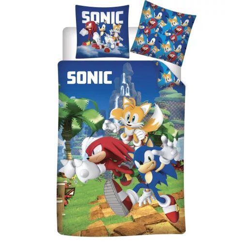 Sonic, a sündisznó Speedy Dreams ágyneműhuzat 140×200cm, 70×90 cm  