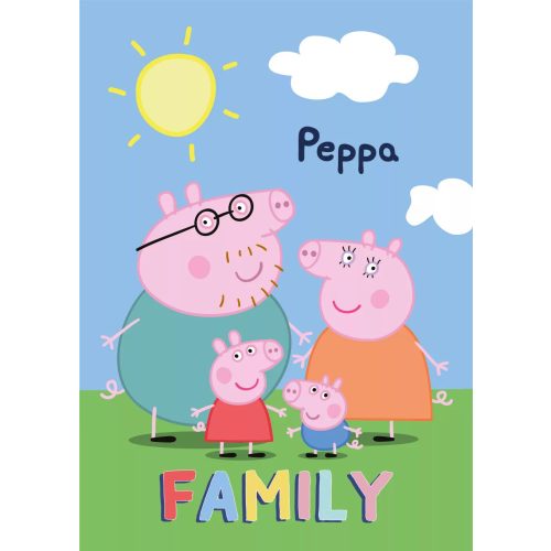 Peppa malac Family polár takaró 100x140cm