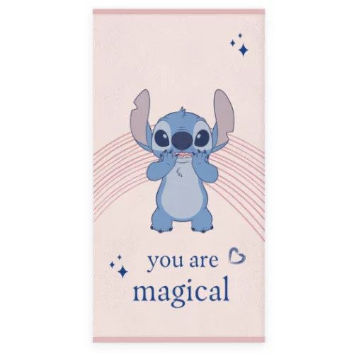 Disney Lilo és Stitch, A csillagkutya Magical fürdőlepedő, strand törölköző 60x120cm 