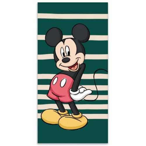 Disney Mickey Green fürdőlepedő, strand törölköző 60x120cm 