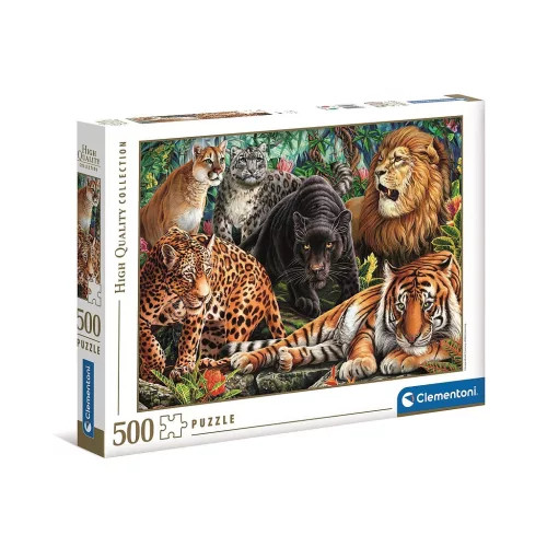 Állatos Wild Cats 500 db-os puzzle Clementoni 