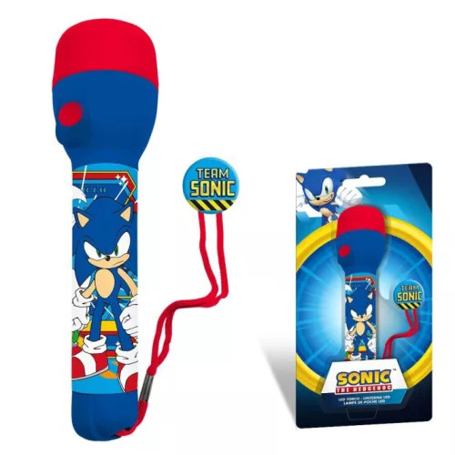 Sonic a sündisznó elemlámpa, zseblámpa 21 cm  