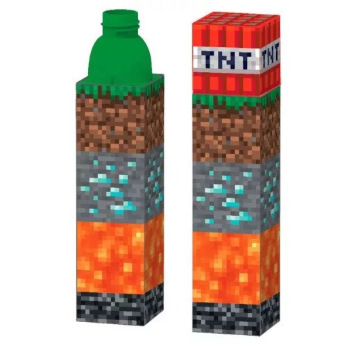 Minecraft TNT műanyag kulacs, sportpalack 650 ml 