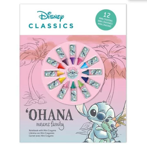 Disney Lilo és Stitch, A csillagkutya Cheeky füzet + mini zsírkréta szett 