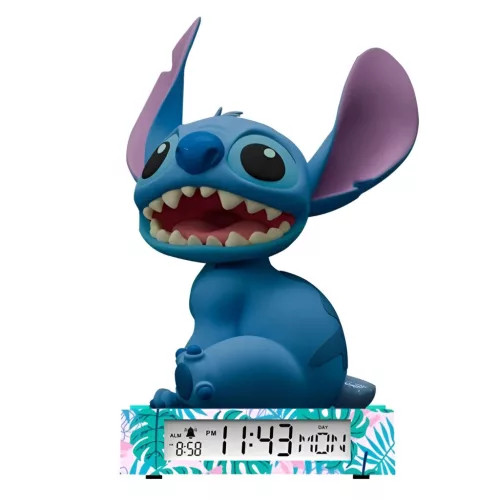  Disney Lilo és Stitch, A csillagkutya Smile 3D éjszakai lámpa és ébresztőóra 