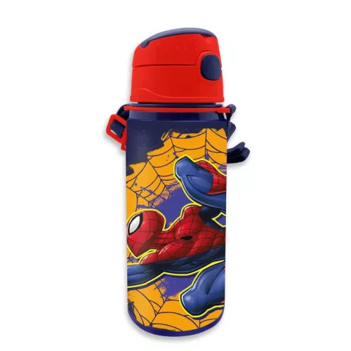 Pókember Web-Slinger alumínium kulacs akasztóval 600 ml 