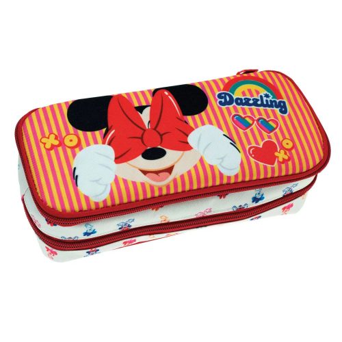 Disney Minnie Wink 2 rekeszes tolltartó 26 cm