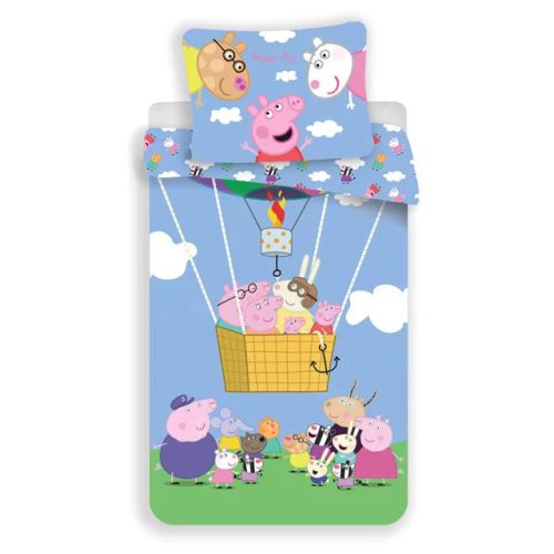 Peppa malac Air Balloon ágyneműhuzat 140×200cm, 70×90 cm