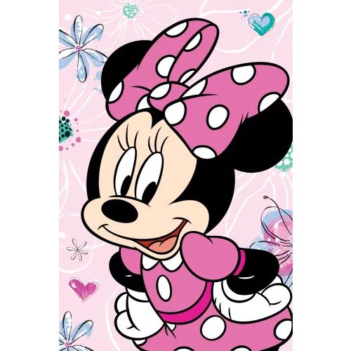 Disney Minnie Flowers mikroflanel takaró 100x150cm  