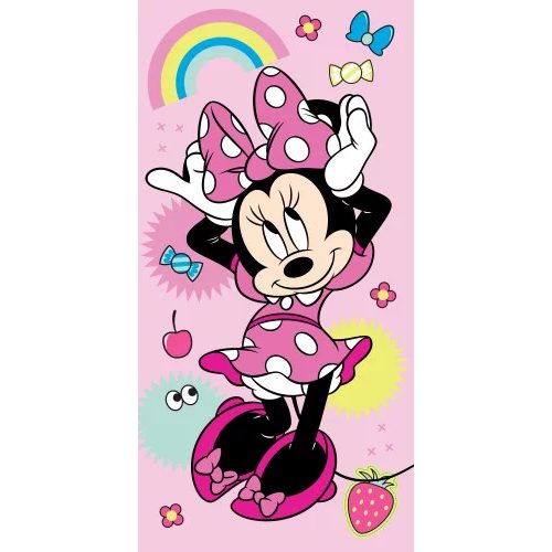 Disney Minnie Rainbow fürdőlepedő, strand törölköző 70x140cm 