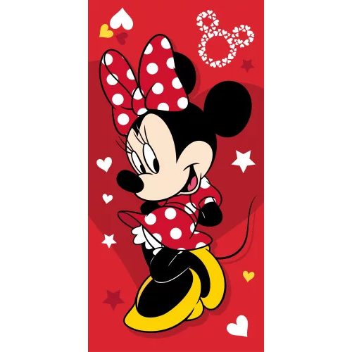 Disney Minnie Pretty in Red fürdőlepedő, strand törölköző 70x140cm  