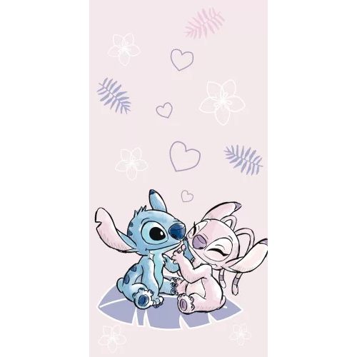 Disney Lilo és Stitch, A csillagkutya Pink fürdőlepedő, strand törölköző 70x140cm 