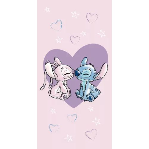 Disney Lilo és Stitch, A csillagkutya Love fürdőlepedő, strand törölköző 70x140cm 