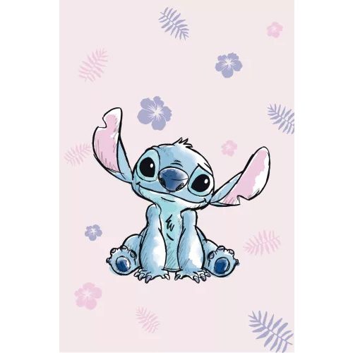  Disney Lilo és Stitch, A csillagkutya Pink mikroflanel takaró 100x150cm