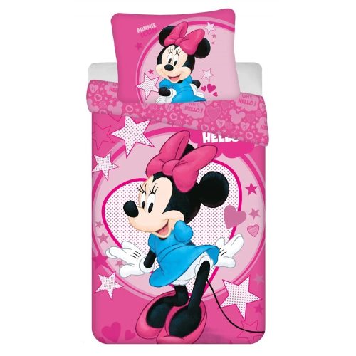 Disney Minnie Hello ágyneműhuzat 140×200cm, 70×90 cm microfibre 