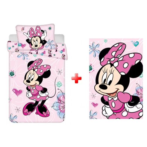 Disney Minnie ágyneműhuzat és polár takaró szett