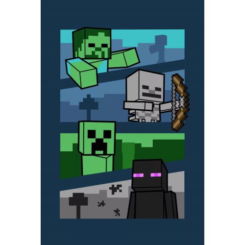 Minecraft Mobs polár takaró 100x150cm