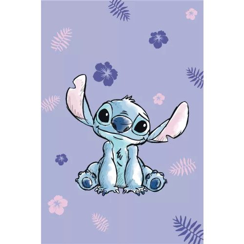  Disney Lilo és Stitch, A csillagkutya Purple mikroflanel takaró 100x150cm 