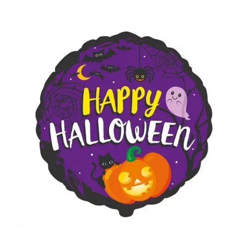 Happy Halloween Purple fólia lufi 48 cm 