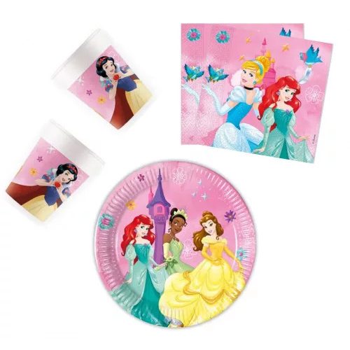 Disney Princess Live Your Story, Hercegnők party szett 36 db-os 20 cm-es tányérral