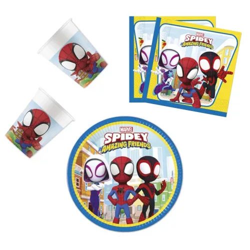 Pókember Spidey party szett 36 db-os 23 cm-es tányérral 