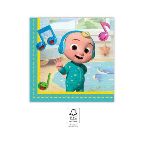 CoComelon Music szalvéta 20 db-os 33x33 cm FSC