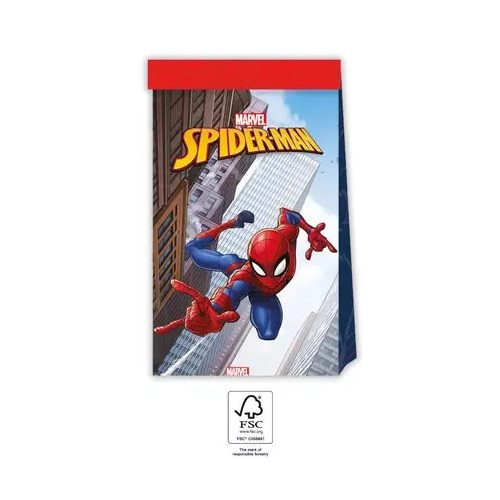 Spiderman Crime Fighter, Pókember papírzacskó 4 db-os FSC