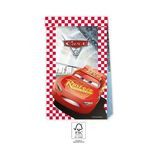 Disney Cars 3, Verdák papírzacskó 4 db-os FSC