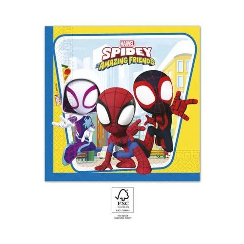 Pókember Spidey szalvéta 20 db-os 33x33 cm FSC