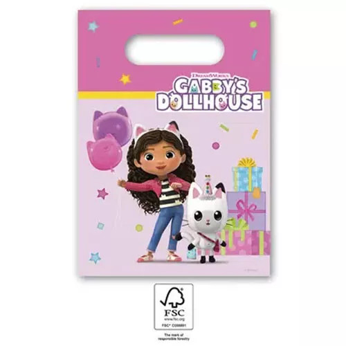 Gabby's Dollhouse, Gabi babaháza papír ajándéktasak 4 db-os