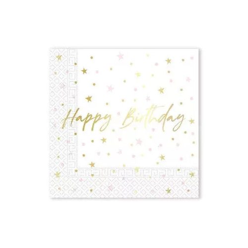 Happy Birthday Candles szalvéta 20 db-os 33x33 cm FSC