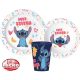  Disney Lilo és Stitch Palms étkészlet, micro műanyag szett, pohárral 260 ml 